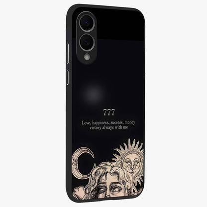 Mystic Victory Aura Glass Case upright view showcasing powerful victory themed artwork with spiritual energy vibe.