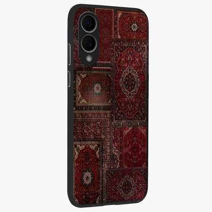 Persian Velvet Tale Glass Case upright view showcasing elegant Persian artwork with classic heritage theme.