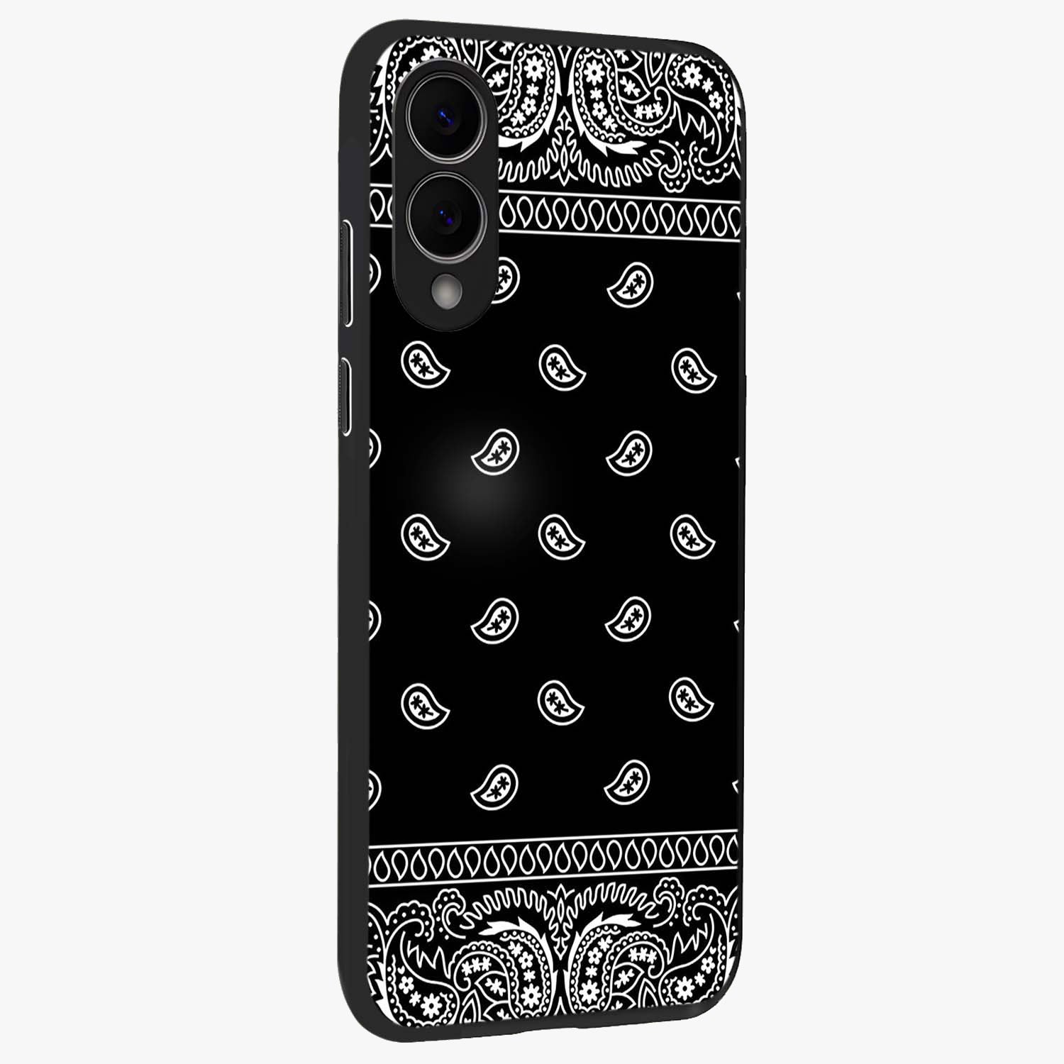 Retro Rebel Threads Glass Case upright view showcasing stylish vintage artwork with bold retro theme.
