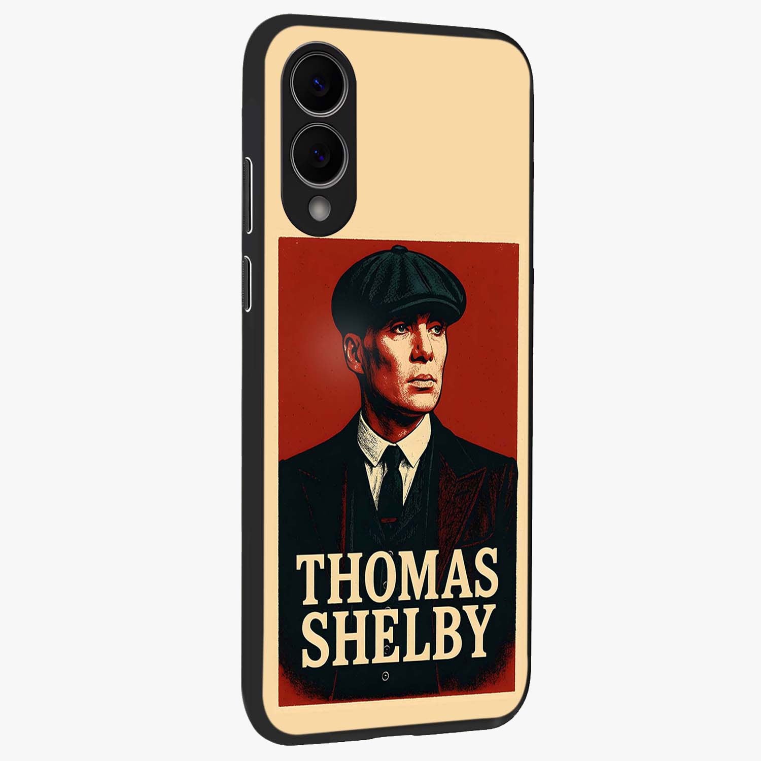 Vintage Mafia Authority Glass Case upright view showcasing dramatic vintage artwork with iconic authority theme.