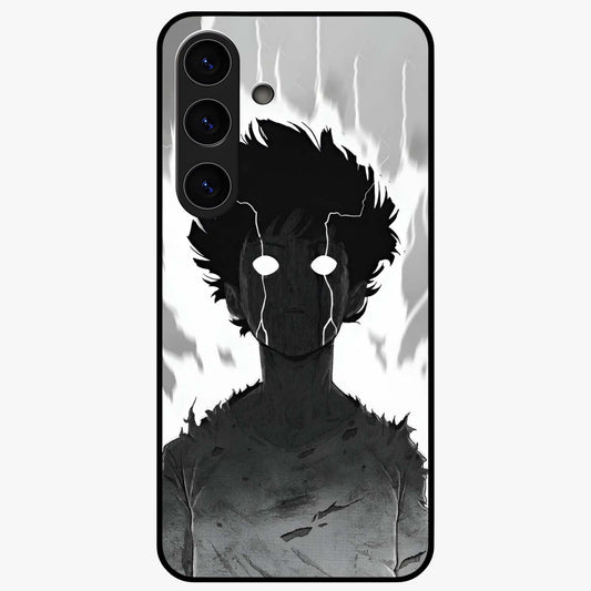 Awakened Inner Rage Glass Case showing flat back view with intense artistic artwork and glossy glass finish.