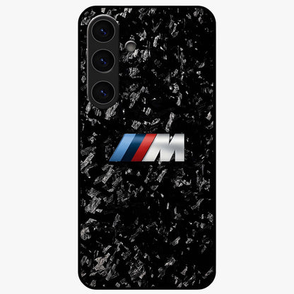 Carbon Speed Mark Glass Case showing flat back view with sporty carbon pattern artwork and glossy glass finish.
