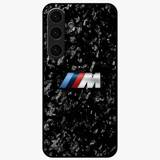 Carbon Speed Mark Glass Case showing flat back view with sporty carbon pattern artwork and glossy glass finish.