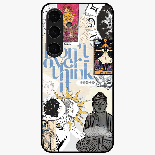 Ethereal Thoughts Glass Case showing flat back view with dreamy artistic artwork and glossy glass finish.