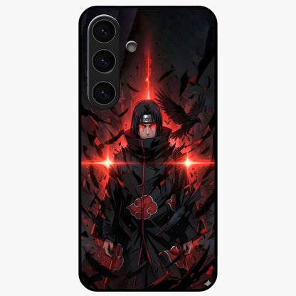 Focus Mode On Glass Case showing flat back view with bold motivational typography design and glossy glass finish.