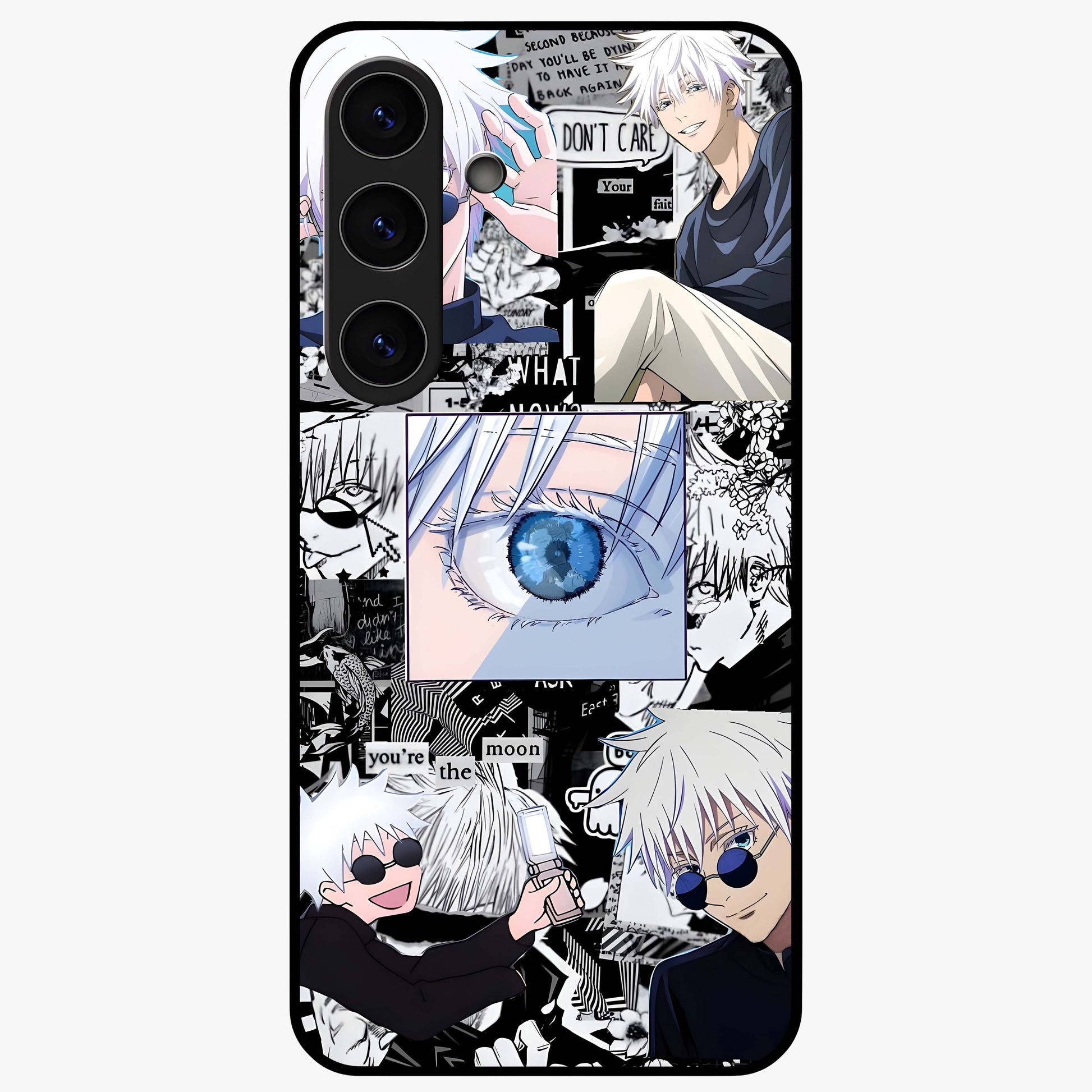 Infinity Sorcerer Chaos Glass Case showing flat back view with mystical sorcerer themed artwork and glossy glass finish.