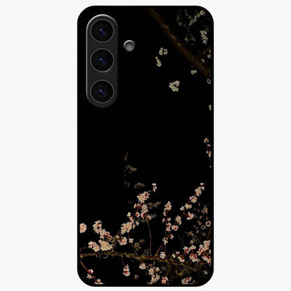 Petal Moon Light With Custom Name Glass Case showing flat back view with floral moonlight artwork and personalized name design.