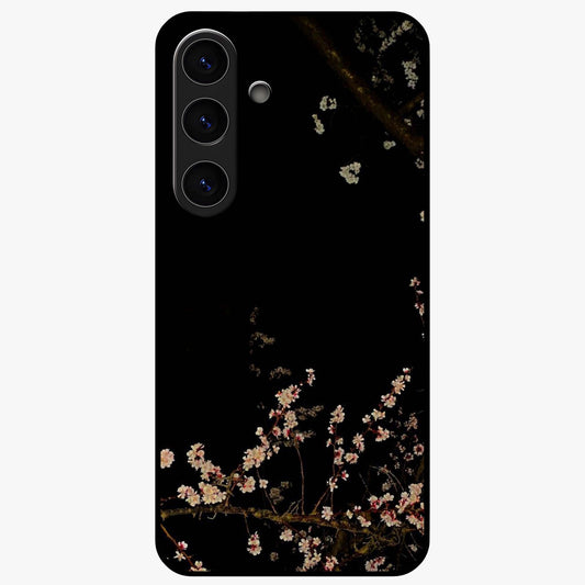 Petal Moon Light With Custom Name Glass Case showing flat back view with floral moonlight artwork and personalized name design.