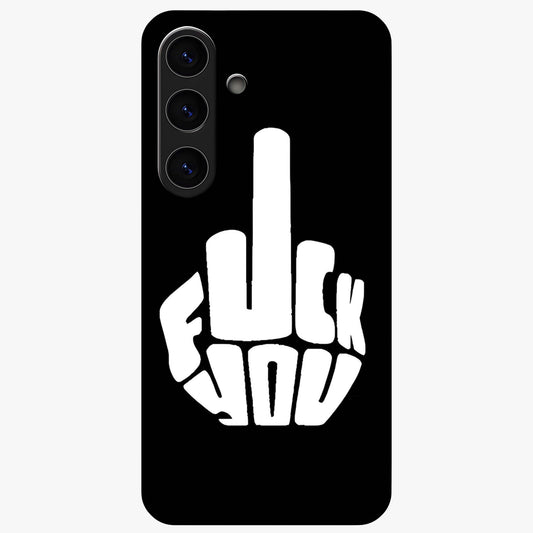 Rebel Mode On Glass Case showing flat back view with bold rebellious typography artwork and glossy glass finish.