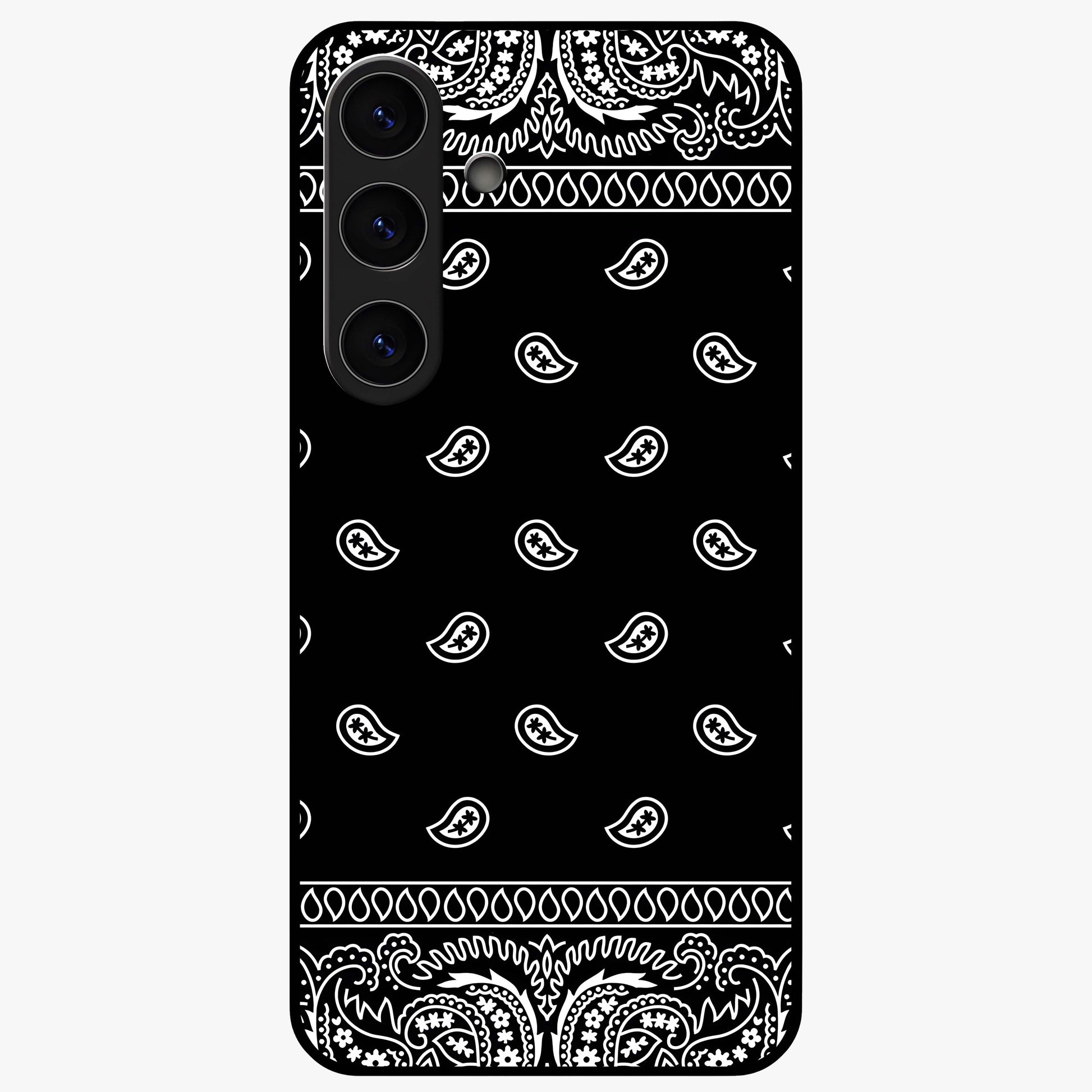 Retro Rebel Threads Glass Case showing flat back view with vintage street style artwork and glossy glass finish.