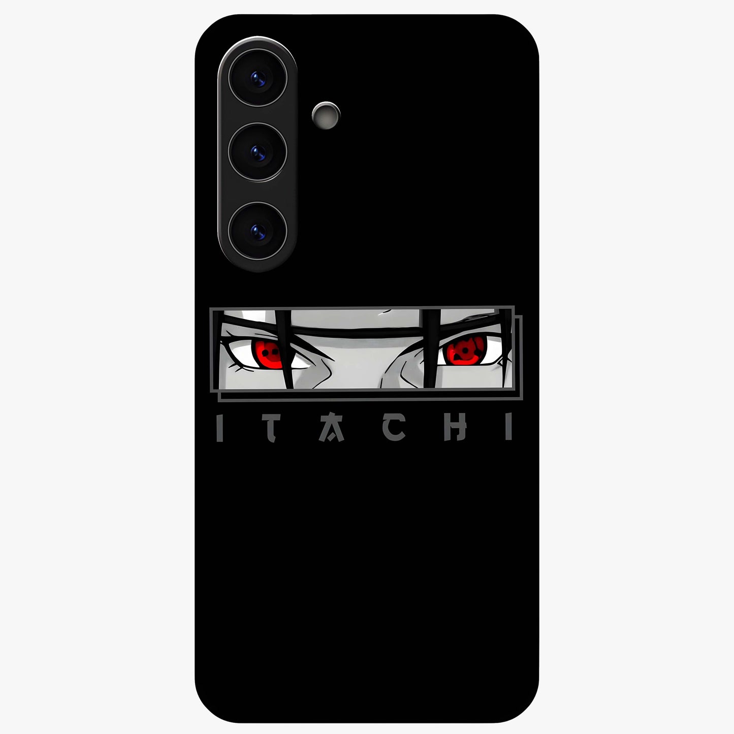 Scarlet Gaze Dominance Glass Case showing flat back view with striking red themed artwork and glossy glass finish.