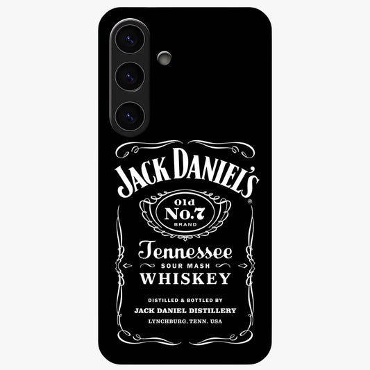 Vintage Whiskey Heritage Glass Case showing flat back view with classic whiskey inspired artwork and glossy glass finish.