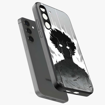 Awakened Inner Rage Glass Case displayed in angled mockup highlighting powerful graphic design and bold artistic theme.