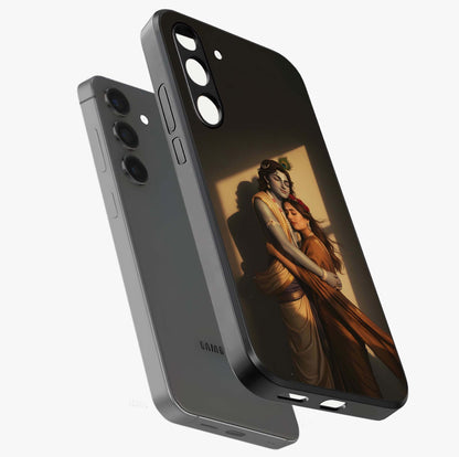 Divine Eternal Love Glass Case displayed in angled mockup highlighting elegant divine inspired design with peaceful aesthetic.
