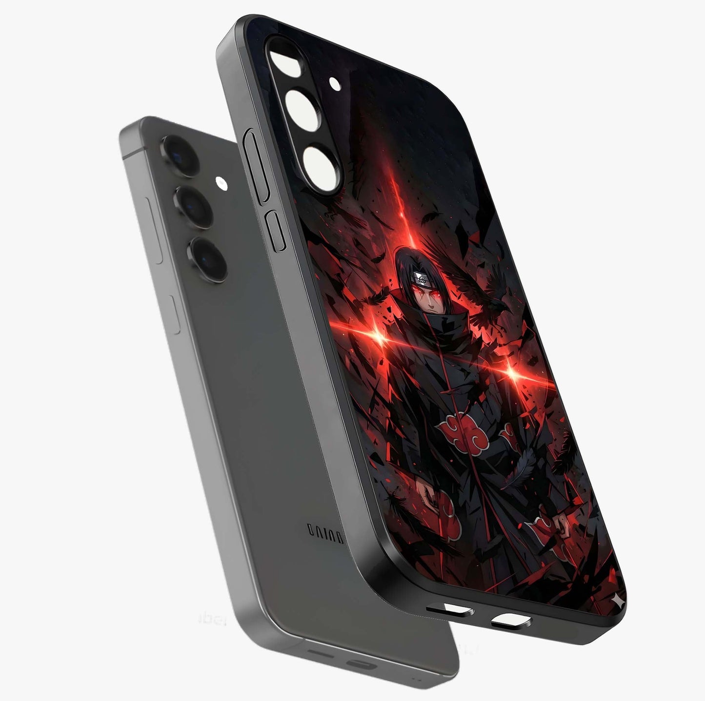 Focus Mode On Glass Case displayed in angled mockup highlighting clean minimal text artwork with modern aesthetic style.
