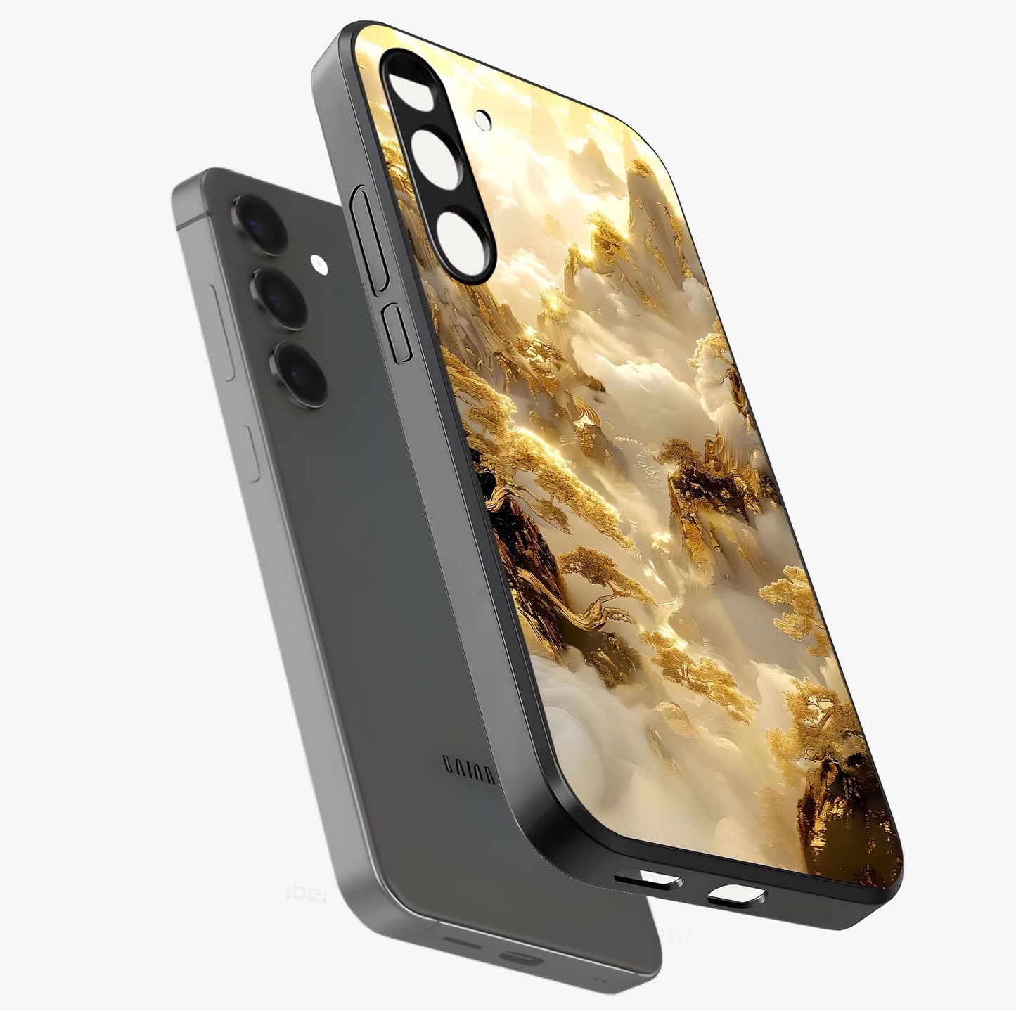 Gates Of Illumination Glass Case displayed in angled mockup highlighting radiant portal inspired design with fantasy aesthetic.