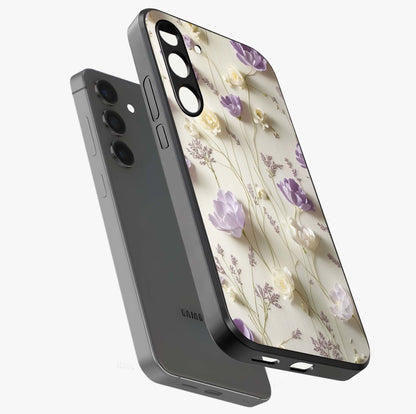 Lilac Breeze Harmony Glass Case displayed in angled mockup highlighting calm lilac breeze design with soothing aesthetic style.