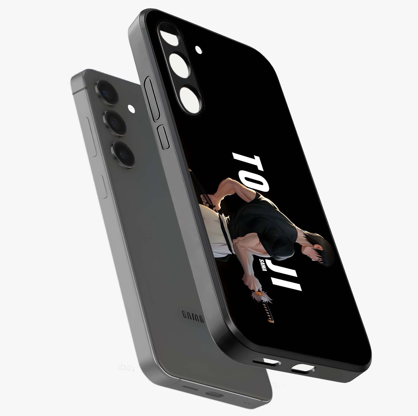 Midnight Blade Resolve Glass Case displayed in angled mockup highlighting powerful blade illustration with dramatic dark aesthetic.