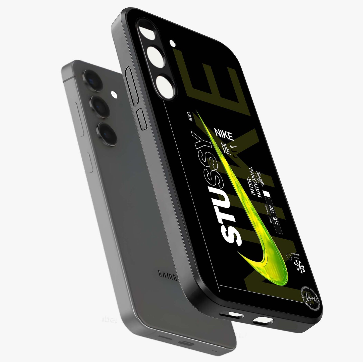 Neon Street Edition Glass Case displayed in angled mockup highlighting vibrant urban design with bold street aesthetic.