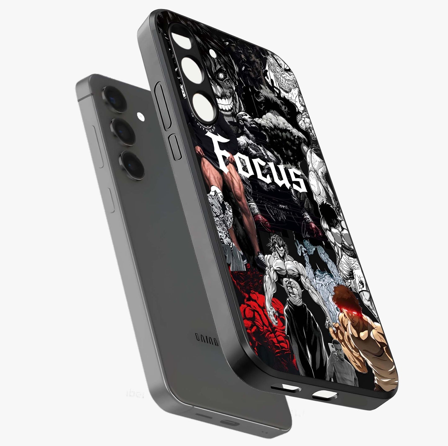 Relentless Power Focus Glass Case displayed in angled mockup highlighting bold statement design with modern aesthetic style.