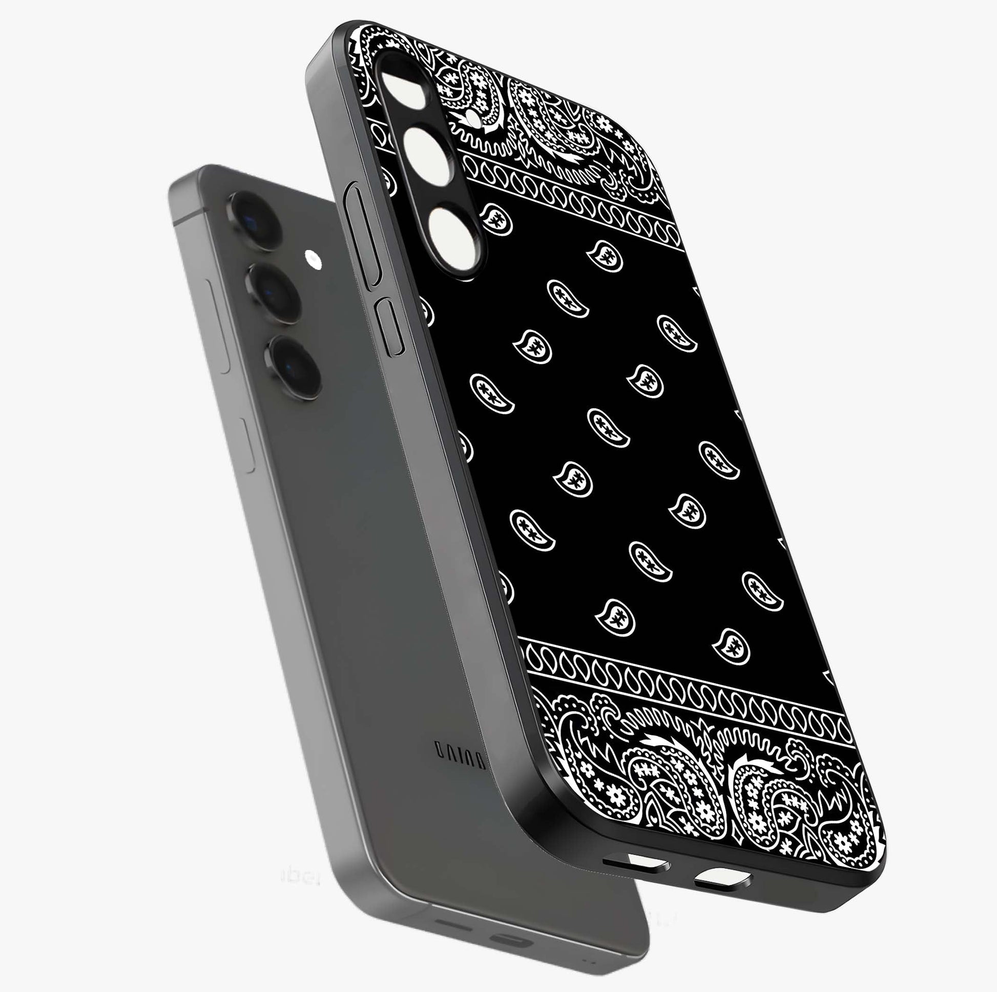 Retro Rebel Threads Glass Case displayed in angled mockup highlighting retro inspired graphic design with rebellious aesthetic.