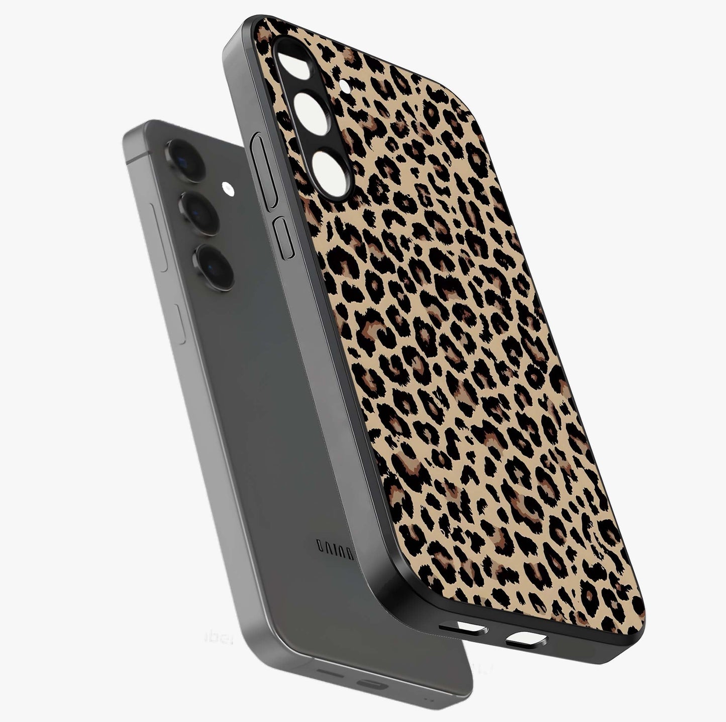 Savage Chic Pattern Glass Case displayed in angled mockup highlighting bold fashion inspired design with chic aesthetic.