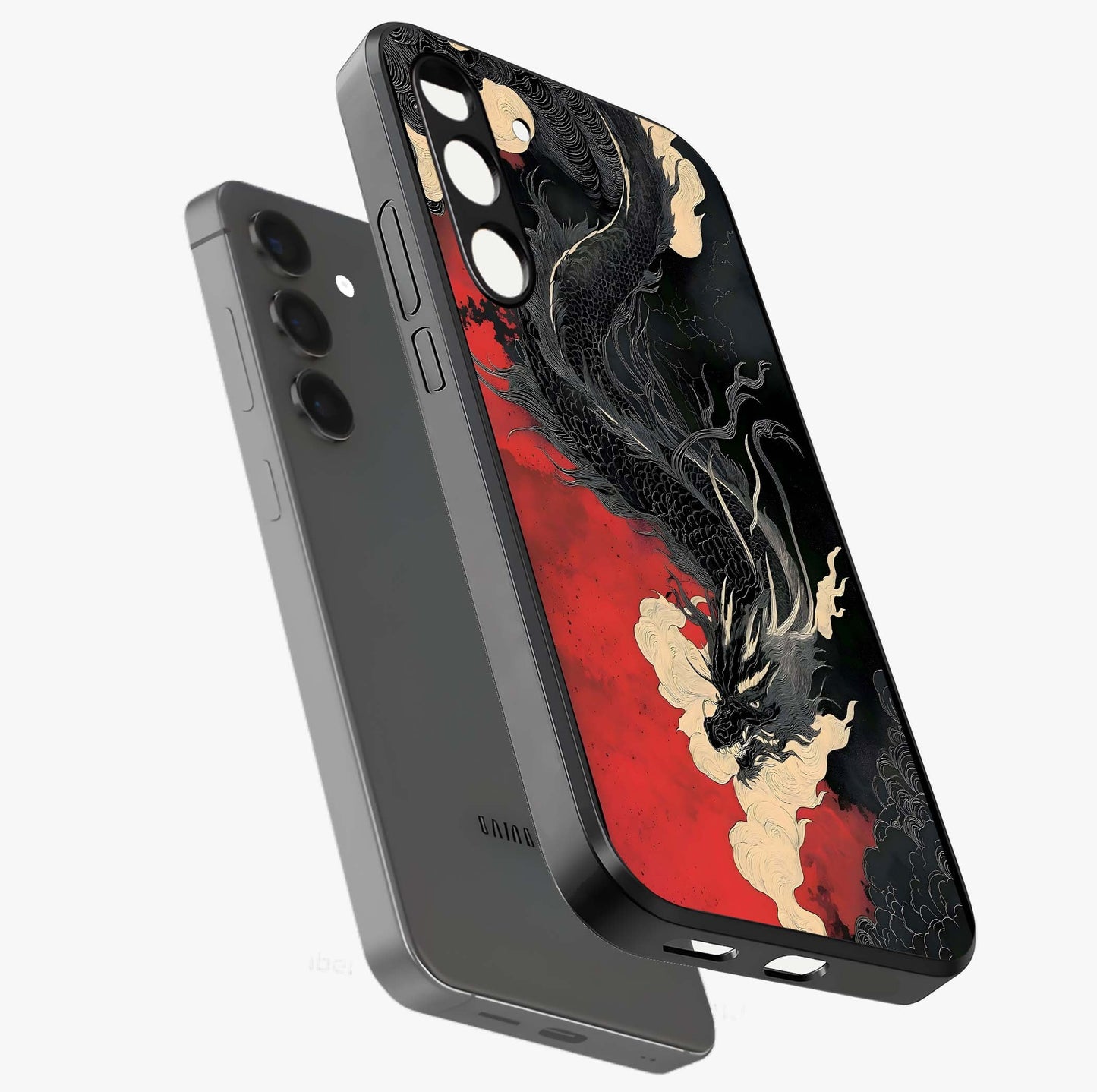 Shadow Dragon Fury Glass Case displayed in angled mockup highlighting powerful dragon illustration with dark fantasy aesthetic.