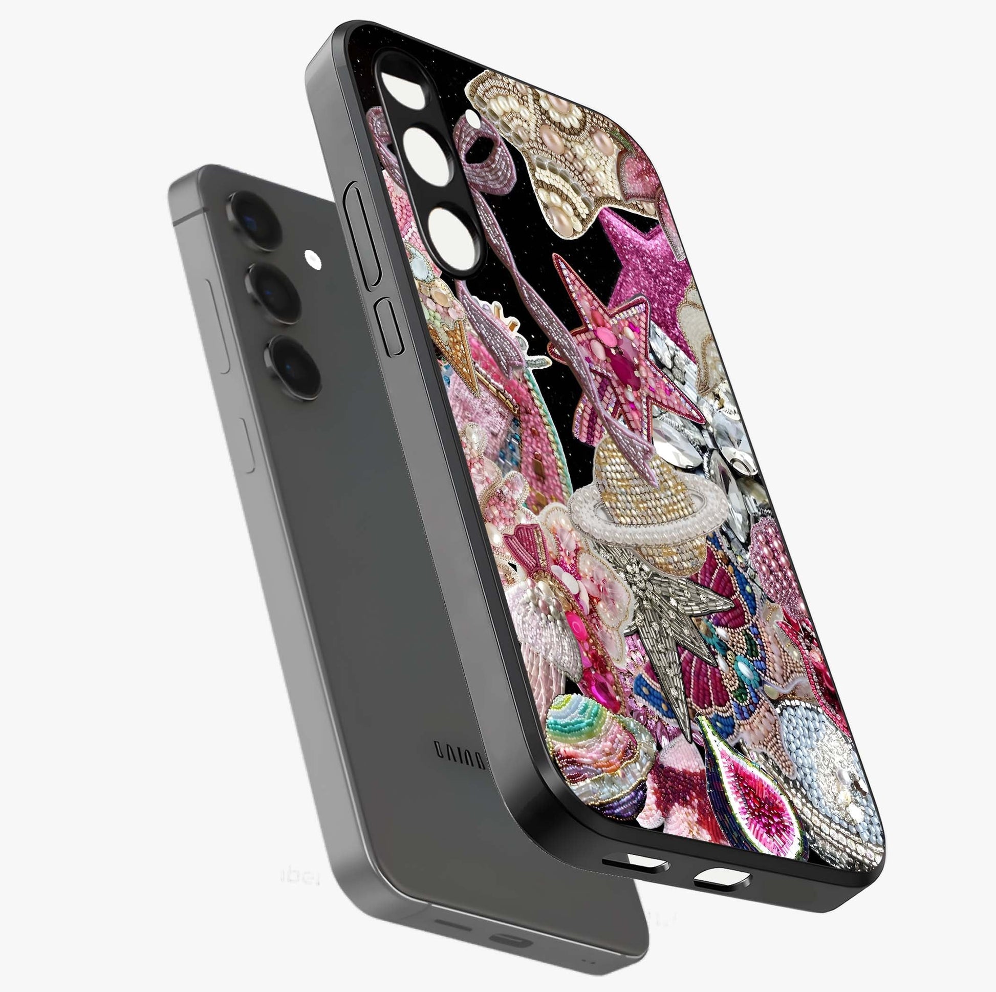 Starlit Jewel Dream Glass Case displayed in angled mockup highlighting glowing celestial jewel design with dreamy aesthetic.