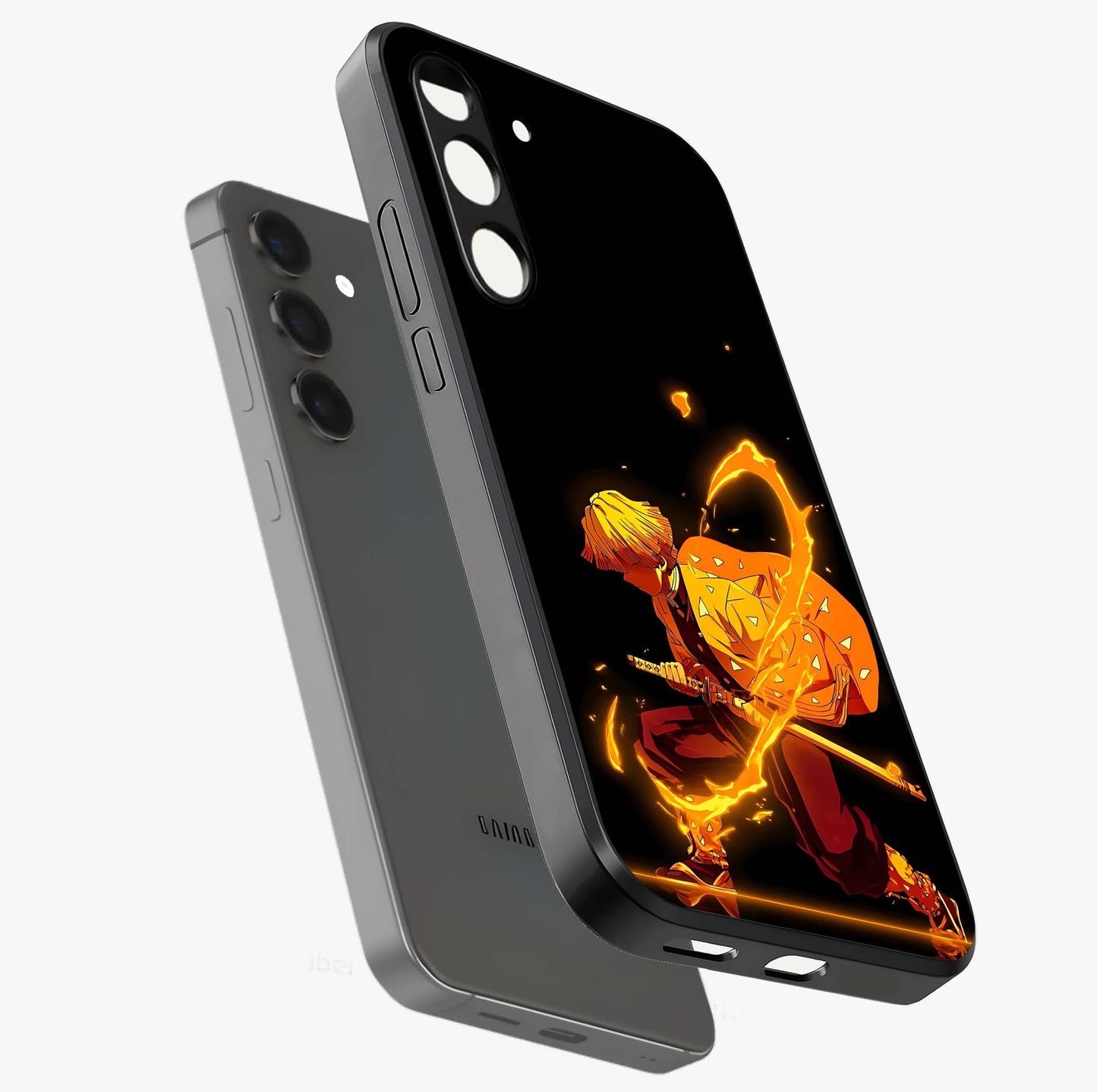 Thunder Flame Execution Glass Case displayed in angled mockup highlighting dramatic fire themed design with intense fantasy aesthetic.