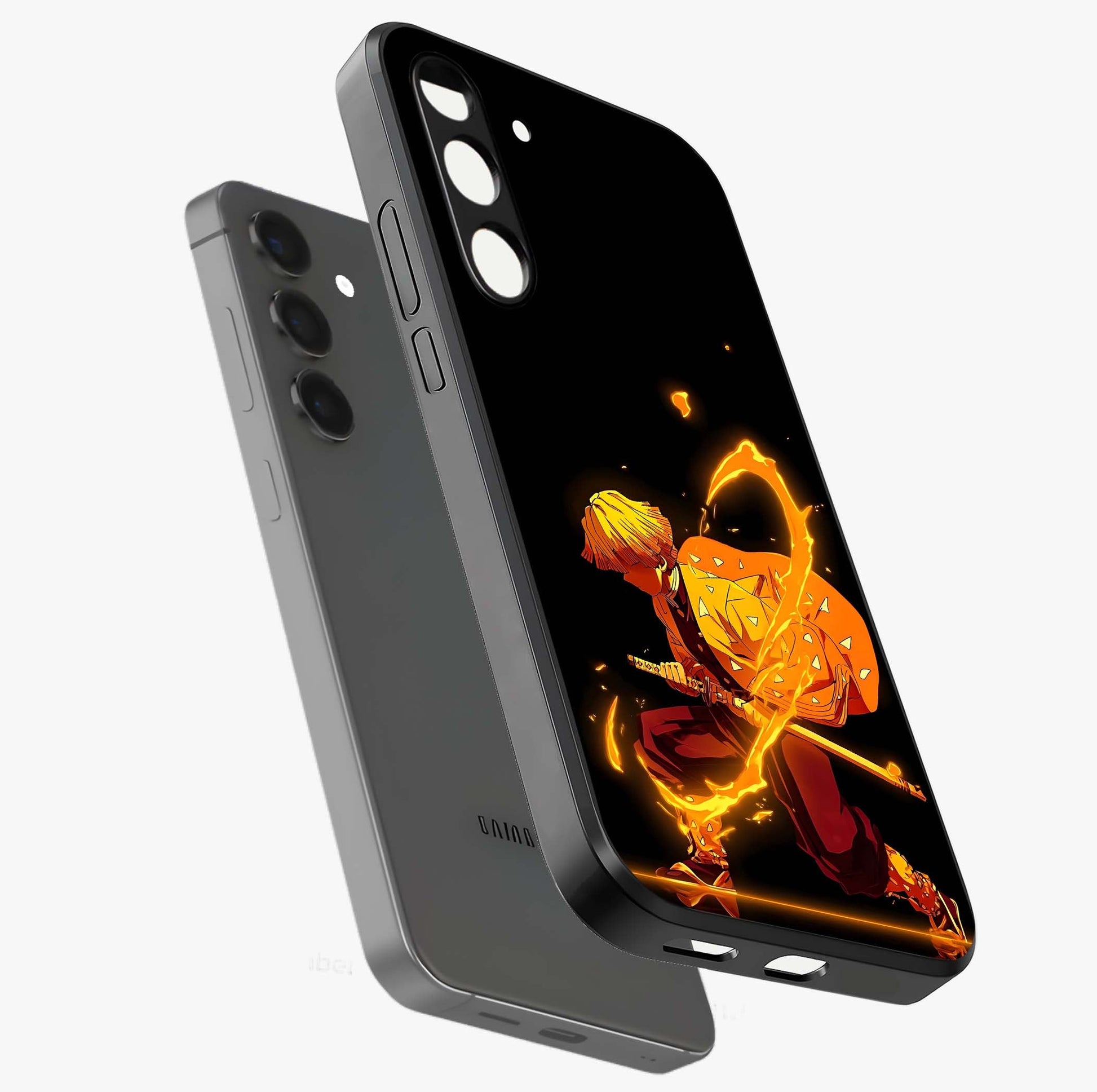 Thunder Flame Execution Glass Case displayed in angled mockup highlighting dramatic fire themed design with intense fantasy aesthetic.