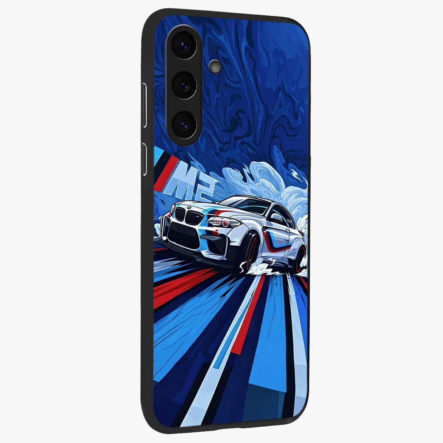 Drift Power Rush Glass Case upright view showcasing high speed racing artwork with bold automotive theme.