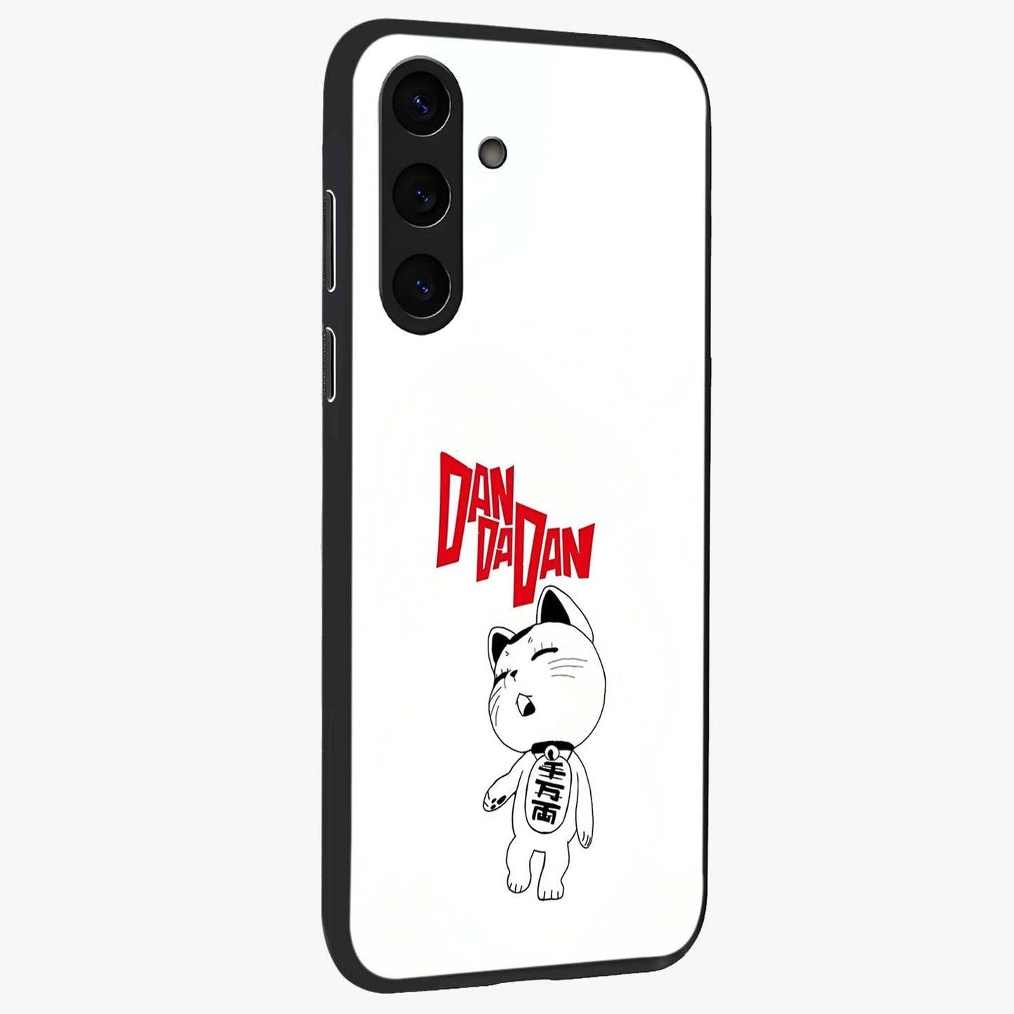 Playful Spirit Charm Glass Case upright view showcasing vibrant charm artwork with fun artistic theme.