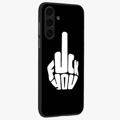 Rebel Mode On Glass Case upright view showcasing striking statement artwork with bold rebellious theme.