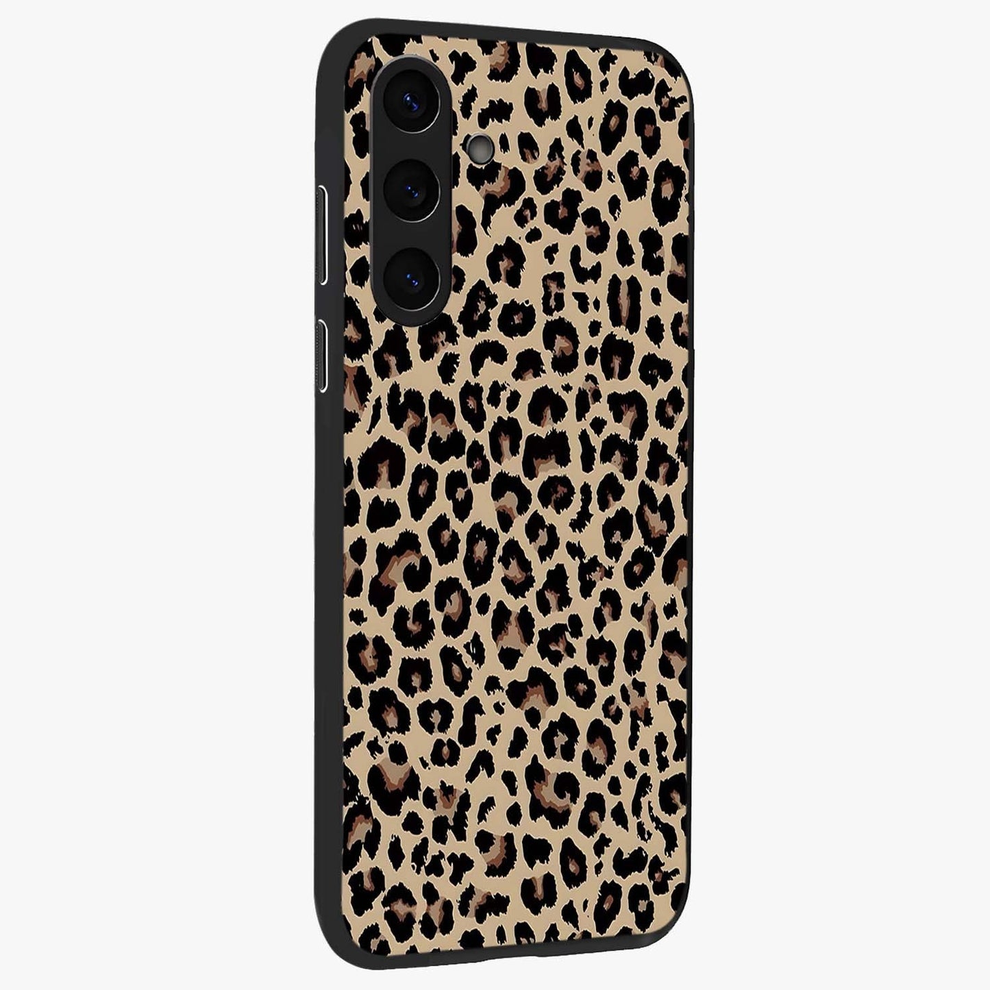 Savage Chic Pattern Glass Case upright view showcasing trendy decorative artwork with edgy fashion theme.