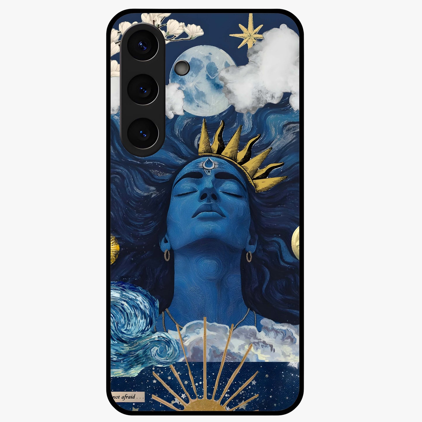 Aesthetic Lord Shiva Glass Case showing flat back view with divine Shiva artwork and glossy glass finish.