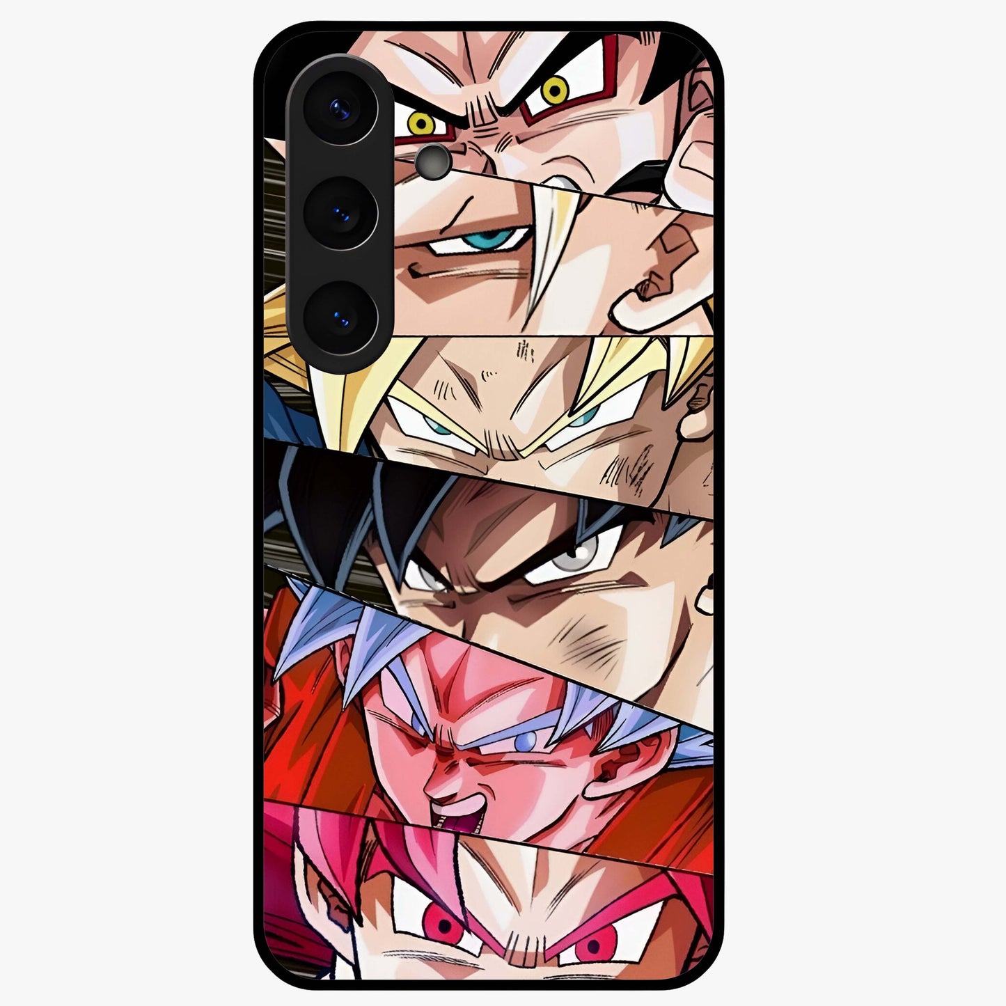 Anime Character Glass Case showing flat back view with vibrant anime artwork and glossy glass finish.