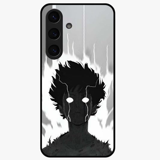Awakened Inner Rage Glass Case showing flat back view with intense artistic artwork and glossy glass finish.