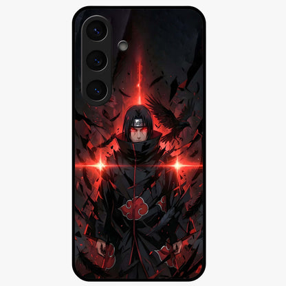 Focus Mode On Glass Case showing flat back view with bold motivational typography design and glossy glass finish.