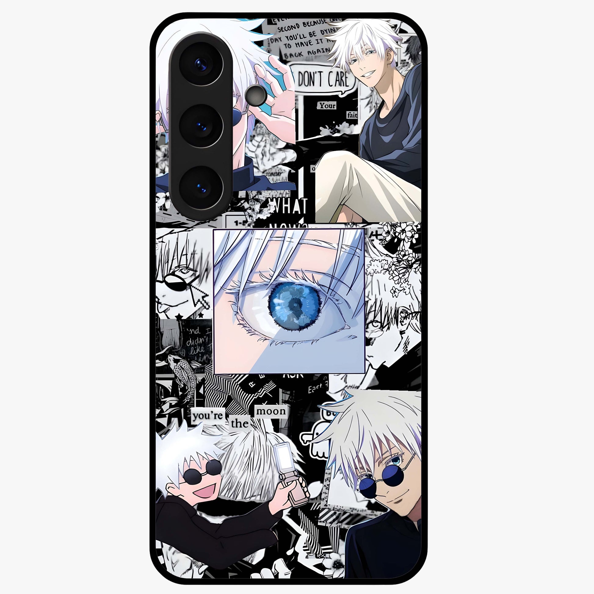 Infinity Sorcerer Chaos Glass Case showing flat back view with mystical sorcerer themed artwork and glossy glass finish.