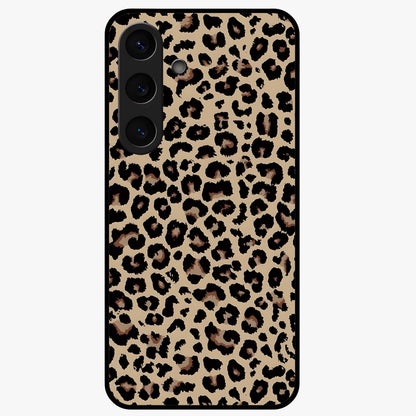 Savage Chic Pattern Glass Case showing flat back view with stylish patterned artwork and glossy glass finish.