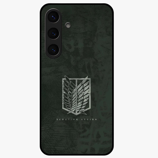 Wings Of Freedom Glass Case showing flat back view with symbolic wings artwork and glossy glass finish.