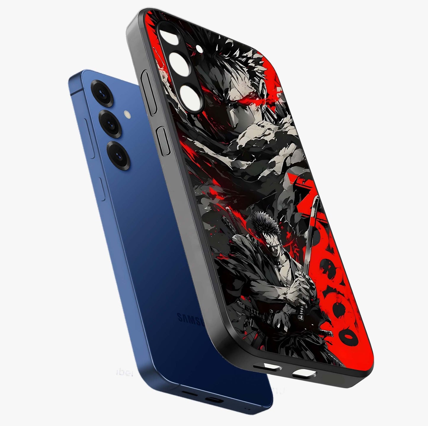 Demon Sword Resolve Glass Case displayed in angled mockup highlighting powerful demon sword illustration with dark fantasy aesthetic.