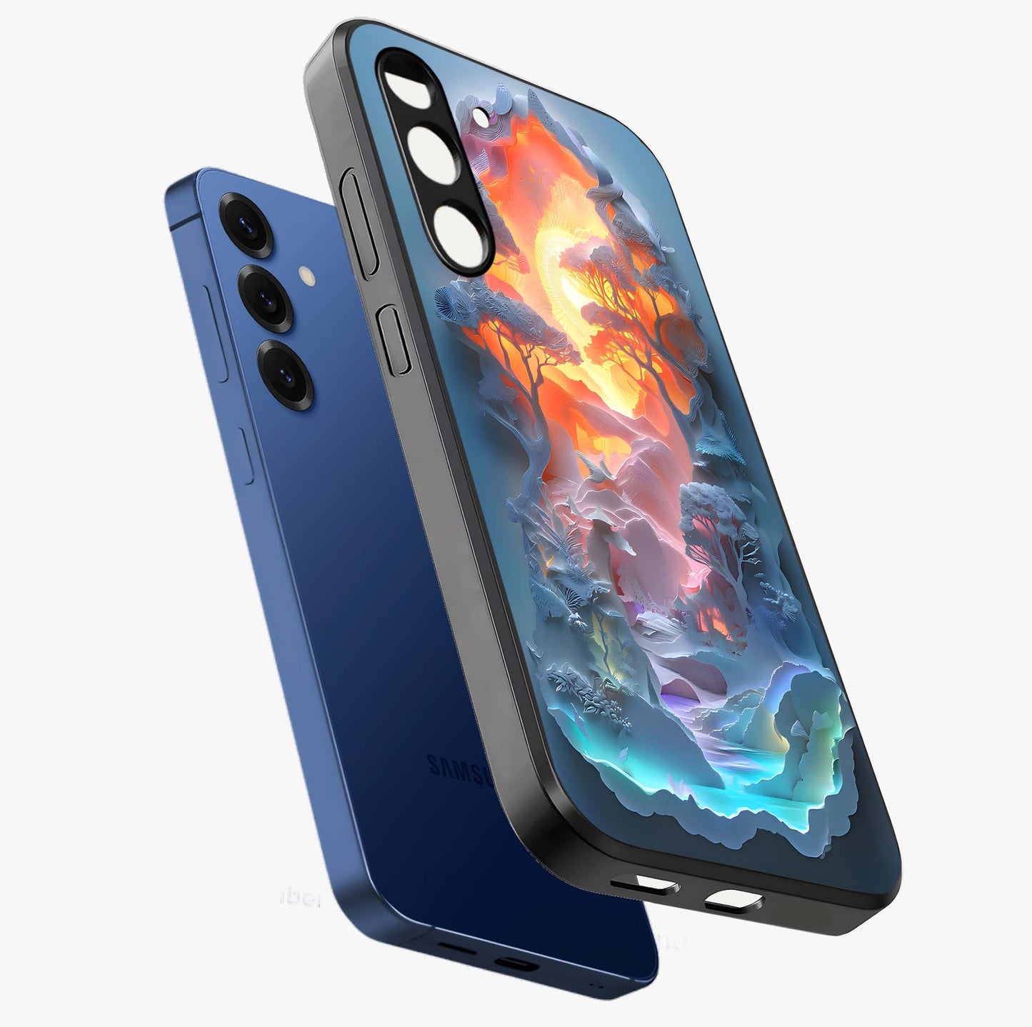 Glow Forest Portal Glass Case displayed in angled mockup highlighting mystical forest design with magical glowing aesthetic.