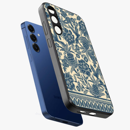 Heirloom Wild Bloom Glass Case displayed in angled mockup highlighting botanical bloom design with classic aesthetic style.