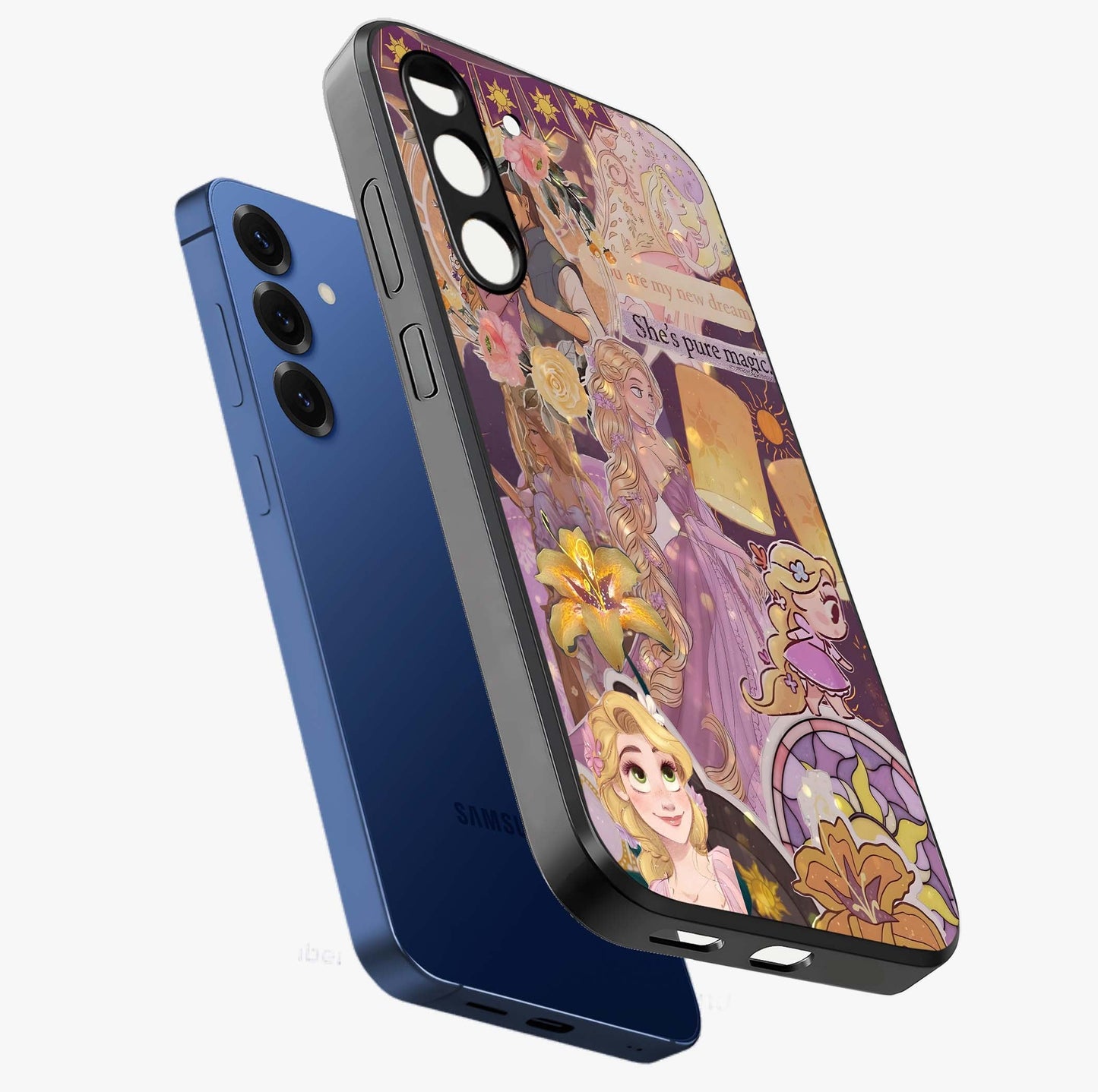 Magical Tangled Dream Glass Case displayed in angled mockup highlighting whimsical fantasy design with magical aesthetic.