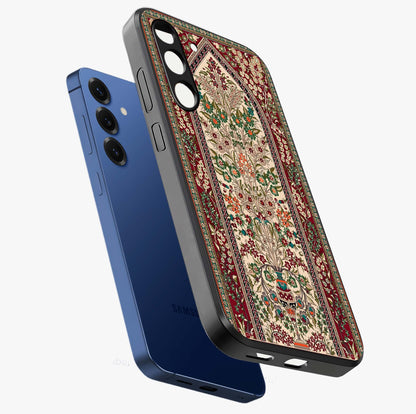 Persian Inspired Glass Case displayed in angled mockup highlighting intricate traditional design with elegant cultural aesthetic.