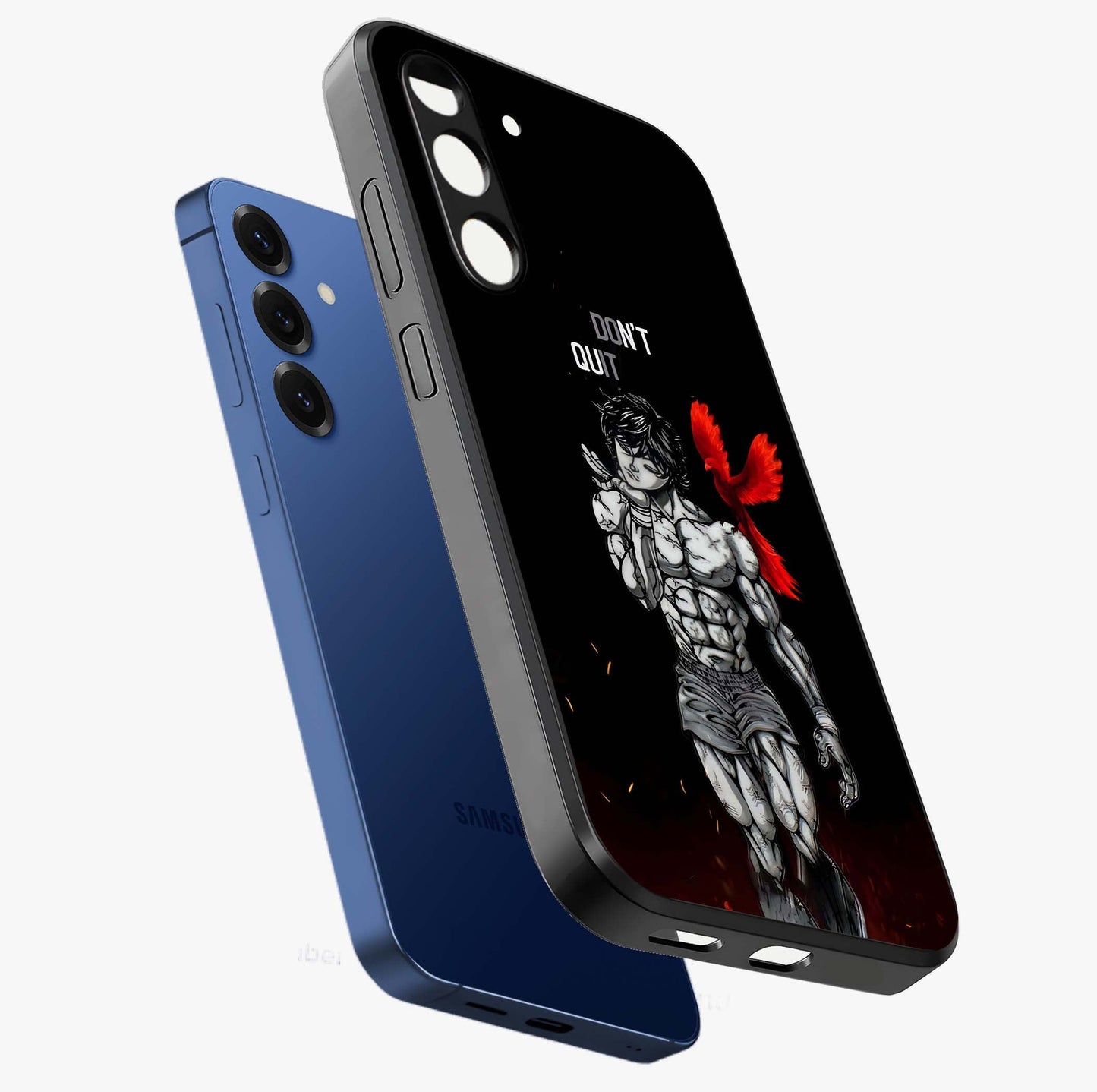Rise Beyond Limits Glass Case displayed in angled mockup highlighting inspiring message design with modern aesthetic style.