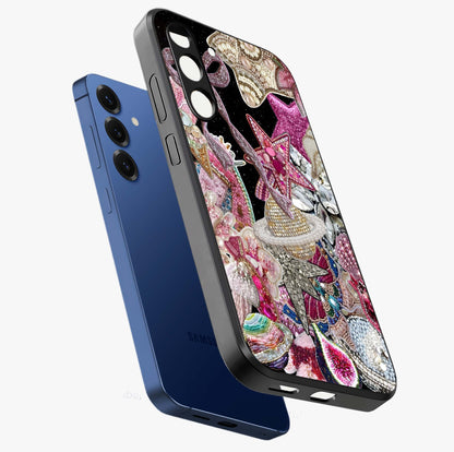 Starlit Jewel Dream Glass Case displayed in angled mockup highlighting glowing celestial jewel design with dreamy aesthetic.