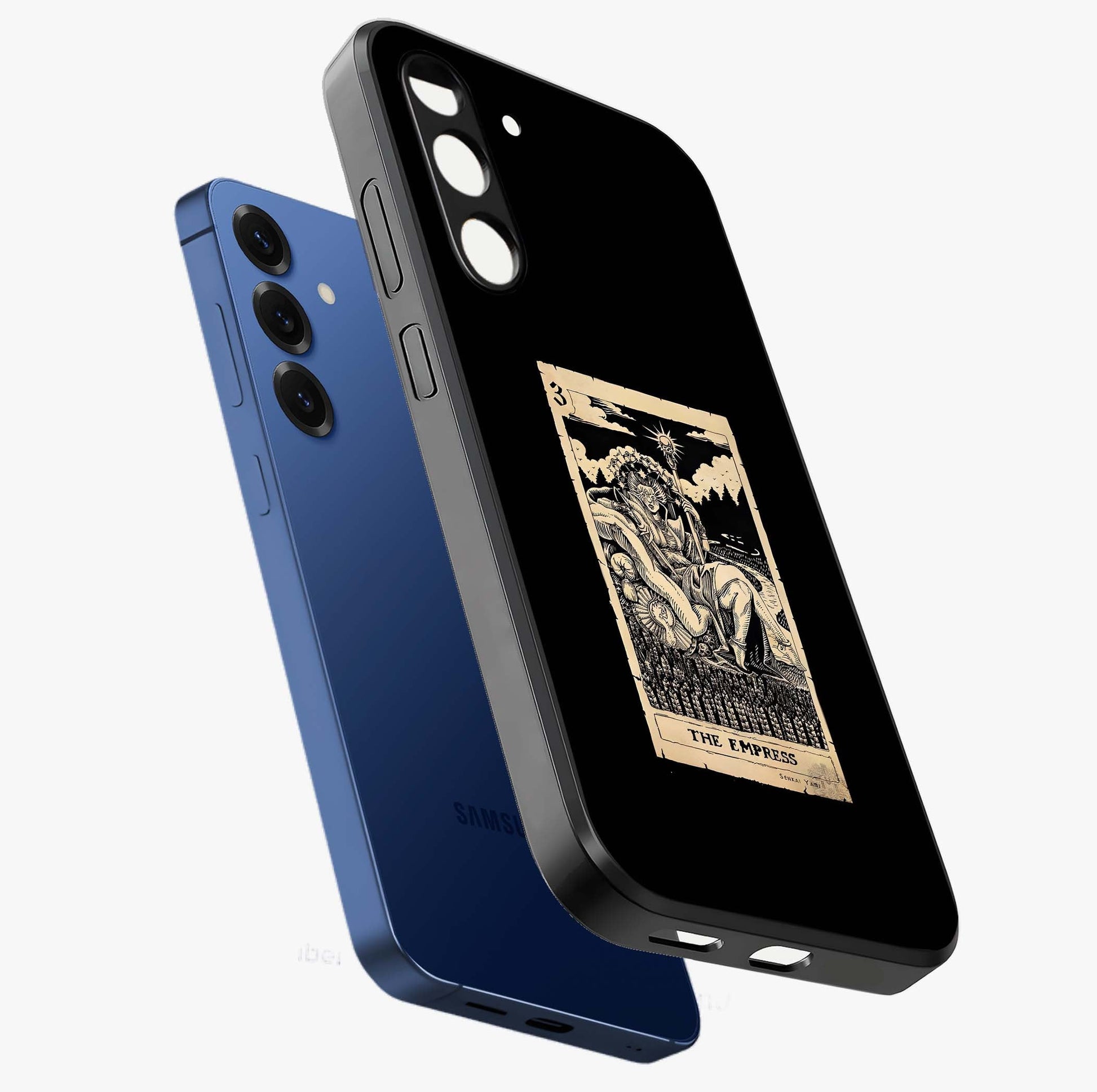 The Empress Glass Case displayed in angled mockup highlighting elegant royal design with majestic aesthetic style.