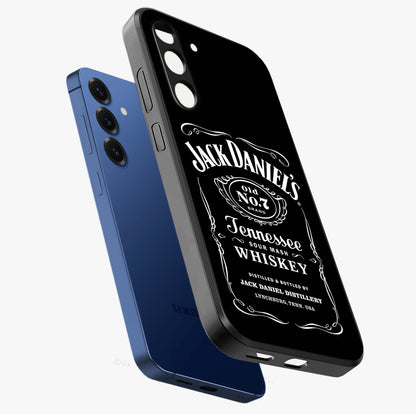 Vintage Whiskey Heritage Glass Case displayed in angled mockup highlighting retro beverage themed design with heritage aesthetic.